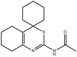 Acetamide, N-(5,6,7,8-tetrahydrospiro[4H-3,1-benzothiazine-4,1'-cyclohexan]-2-yl)- Structural