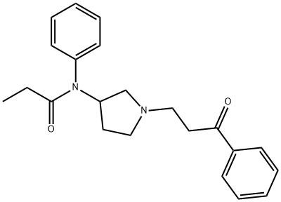 Propanamide, N-[1-(3-oxo-3-phenylpropyl)-3-pyrrolidinyl]-N-phenyl- Structural