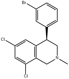 Isoquinoline, 4-(3-bromophenyl)-6,8-dichloro-1,2,3,4-tetrahydro-2-methyl-, (4R)- Structural