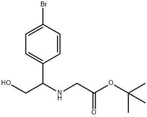 Glycine, N-[1-(4-bromophenyl)-2-hydroxyethyl]-, 1,1-dimethylethyl ester Structural