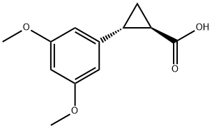 trans-2-(3，5-dimethoxyphenyl)cyclopropane-1-carboxylic acid Structural
