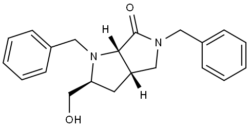 rel-(2R,3aR,6aR)-1,5-Dibenzyl-2-(hydroxymethyl)hexahydropyrrolo[3,4-b]pyrrol-6(1H)-one Structural