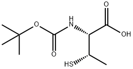 Butanoic acid, 2-[[(1,1-dimethylethoxy)carbonyl]amino]-3-mercapto-, (2R,3S)- Structural