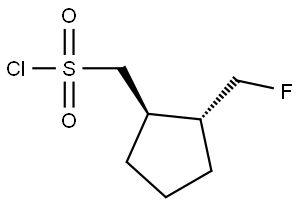 rac-[(1R,2R)-2-(fluoromethyl)cyclopentyl]methanesulfonyl chloride, trans Structural