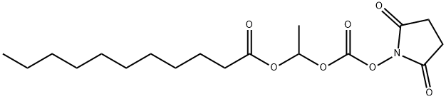 Undecanoic acid, 1-[[[(2,5-dioxo-1-pyrrolidinyl)oxy]carbonyl]oxy]ethyl ester Structural