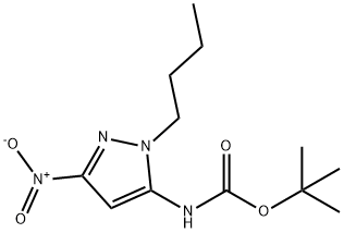 tert-butyl (1-butyl-3-nitro-1H-pyrazol-5-yl)carbamate Structural