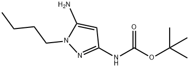 tert-butyl (5-amino-1-butyl-1H-pyrazol-3-yl)carbamate Structural