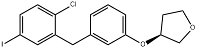 Furan, 3-[3-[(2-chloro-5-iodophenyl)methyl]phenoxy]tetrahydro-, (3S)- Structural