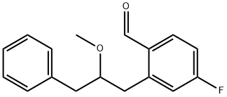 Benzaldehyde, 4-fluoro-2-(2-methoxy-3-phenylpropyl)- Structural