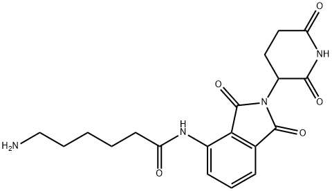 Hexanamide, 6-amino-N-[2-(2,6-dioxo-3-piperidinyl)-2,3-dihydro-1,3-dioxo-1H-isoindol-4-yl]- Structural