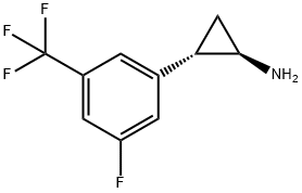 trans-2-(3-fluoro-5-(trifluoromethyl)phenyl)cyclopropan-1-amine hydrochloride Structural