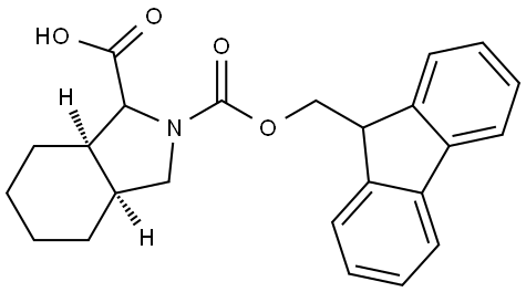 rac-(3aR,7aS)-2-{[(9H-fluoren-9-yl)methoxy]carbonyl}-octahydro-1H-isoindole-1-carboxylic acid Structural