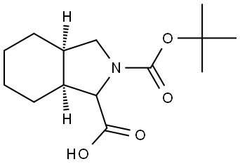 rac-(3aR,7aS)-2-[(tert-butoxy)carbonyl]-octahydro-1H-isoindole-1-carboxylic acid Structural