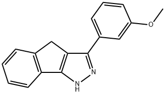 Indeno[1,2-c]pyrazole, 1,4-dihydro-3-(3-methoxyphenyl)- Structural