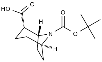 rel-(1R,2S,5R)-8-[(tert-butoxy)carbonyl]-8-azabicyclo[3.2.1]octane-2-carboxylic acid Structural