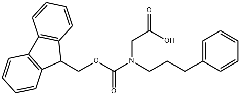 Glycine, N-[(9H-fluoren-9-ylmethoxy)carbonyl]-N-(3-phenylpropyl)- Structural