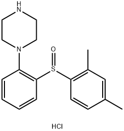 Piperazine, 1-[2-[(2,4-dimethylphenyl)sulfinyl]phenyl]-, hydrochloride (1:1) Structural