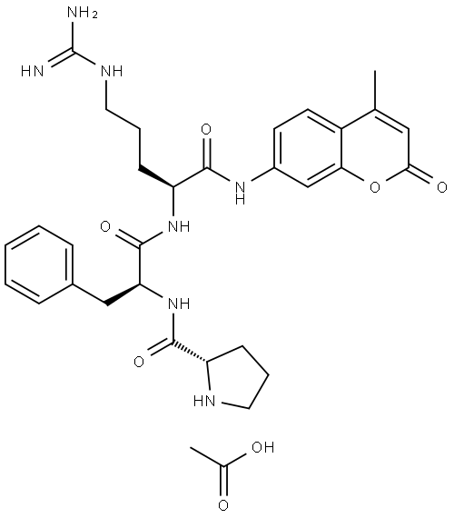 Pro-Phe-Arg-AMC (acetate) Structural
