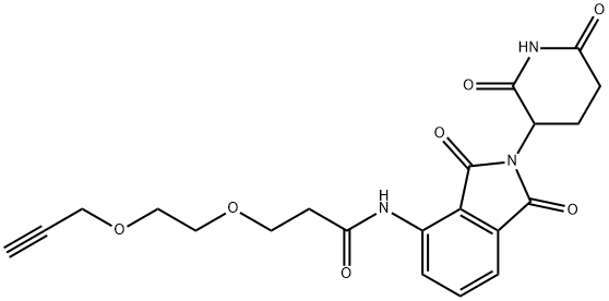 Propanamide, N-[2-(2,6-dioxo-3-piperidinyl)-2,3-dihydro-1,3-dioxo-1H-isoindol-4-yl]-3-[2-(2-propyn-1-yloxy)ethoxy]- Structural