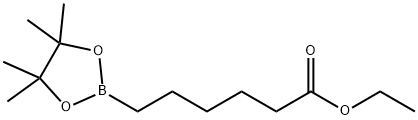 Ethyl 6-(tetramethyl-1,3,2-dioxaborolan-2-yl)hexanoate Structural