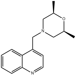 Quinoline, 4-[[(2R,6S)-2,6-dimethyl-4-morpholinyl]methyl]- Structural
