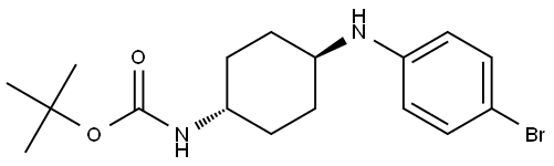 Carbamic acid, N-[trans-4-[(4-bromophenyl)amino]cyclohexyl]-, 1,1-dimethylethyl ester Structural