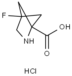 4-Fluoro-2-azabicyclo[2.1.1]hexane-1-carboxylicacidhydrochloride Structural