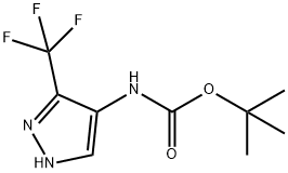 tert-butyl [3-(trifluoromethyl)-1H-pyrazol-4-yl]carbamate Structural