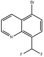 Quinoline, 5-bromo-8-(difluoromethyl)- Structural