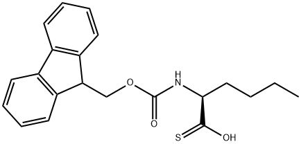 Fmoc-(S)-2-aminohexanethioic S-acid Structural