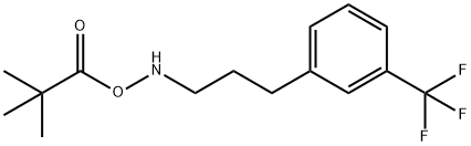 Propanoic acid, 2,2-dimethyl-, [3-[3-(trifluoromethyl)phenyl]propyl]azanyl ester Structural