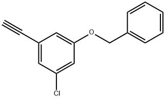 Benzene, 1-chloro-3-ethynyl-5-(phenylmethoxy)- Structural