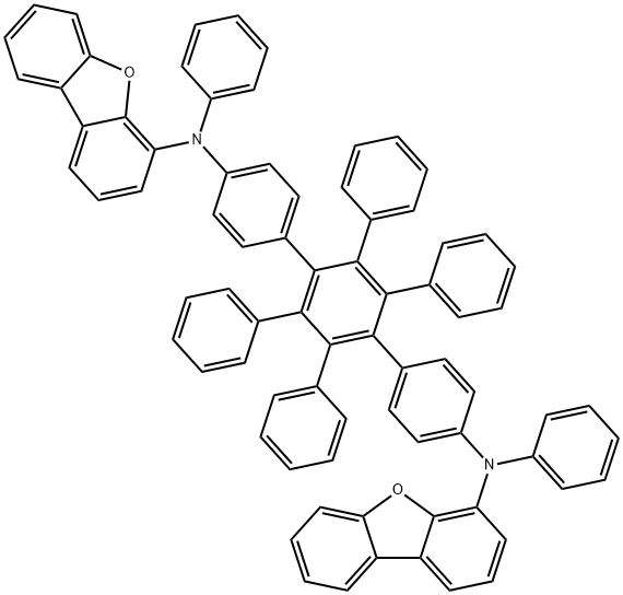 [1,?1':4',?1''-?Terphenyl]?-?4,?4''-?diamine, N4,?N4''-?bis(4-?dibenzofuranyl)?-?N4,?N4'',?2',?3',?5',?6'-?hexaphenyl- Structural
