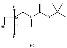 tert-butyl (1R,5R)-3,6-diazabicyclo[3.2.0]heptane-3-carboxylate hydrochloride Structural