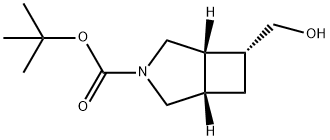 tert-Butyl (1S,5S,6R)-6-(hydroxymethyl)-3-azabicyclo[3.2.0]heptane-3-carboxylate Structural
