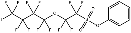 Ethanesulfonic acid, 1,1,2,2-tetrafluoro-2-(1,1,2,2,3,3,4,4-octafluoro-4-iodobutoxy)-, phenyl ester Structural