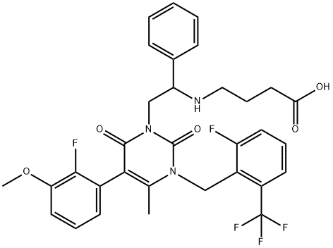 Rac-Elagolix Structural