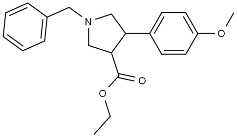 ethyl trans-1-benzyl-4-(4-methoxyphenyl)pyrrolidine-3-carboxylate Structural