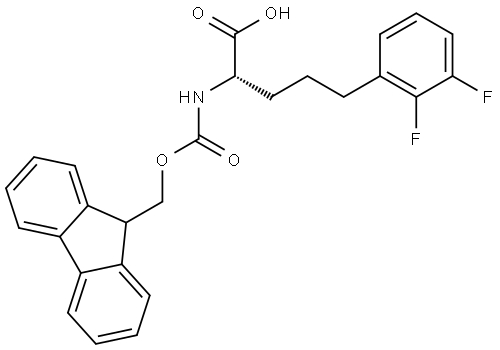 Fmoc-2-amino-5-phenyl(2,3-Difluoro)-L-pentanoic acid Structural
