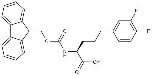 Fmoc-2-amino-5-phenyl(3,4-Difluoro)-L-pentanoic acid Structural