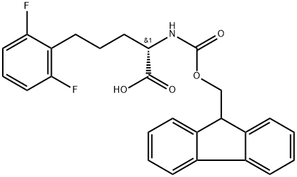 Fmoc-2-amino-5-phenyl(2,6-Difluoro)-L-pentanoic acid Structural