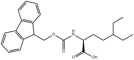 Heptanoic acid, 5-ethyl-2-[[(9H-fluoren-9-ylmethoxy)carbonyl]amino]-, (2S)- Structural