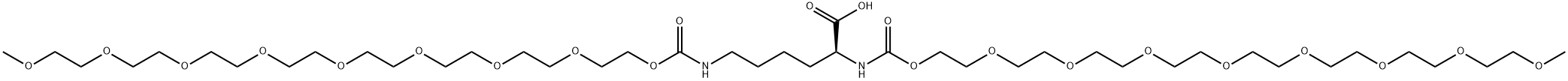 Bis-(m-PEG8-amido)-hexanoic acid Structural