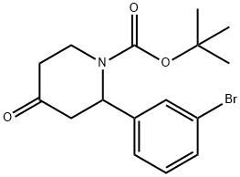 1-Piperidinecarboxylic acid, 2-(3-bromophenyl)-4-oxo-, 1,1-dimethylethyl ester