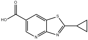 Thiazolo[4,5-b]pyridine-6-carboxylic acid, 2-cyclopropyl- Structural
