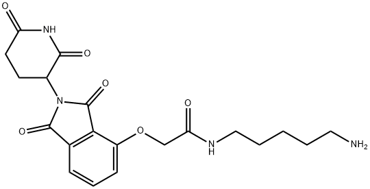 Acetamide, N-(5-aminopentyl)-2-[[2-(2,6-dioxo-3-piperidinyl)-2,3-dihydro-1,3-dioxo-1H-isoindol-4-yl]oxy]- Structural