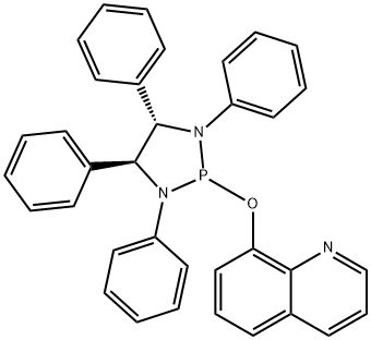 Quinoline, 8-[[(4S,5S)-1,3,4,5-tetraphenyl-1,3,2-diazaphospholidin-2-yl]oxy]- Structural
