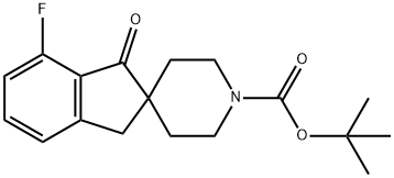 Spiro[2H-indene-2,4'-piperidine]-1'-carboxylic acid, 4-fluoro-1,3-dihydro-3-oxo-, 1,1-dimethylethyl ester Structural