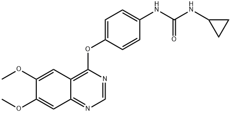 Urea, N-cyclopropyl-N'-[4-[(6,7-dimethoxy-4-quinazolinyl)oxy]phenyl]- Structural