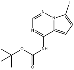 Carbamic acid,N-(7-iodopyrrolo[2,1-f][1,2,4]triazin-4-yl)-, 1,1-dimethylethyl este Structural